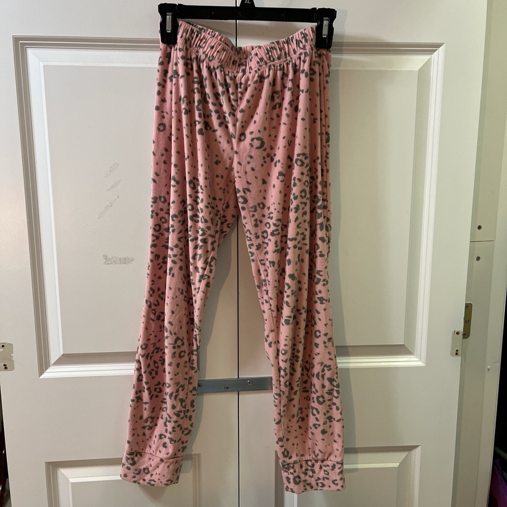 Justice Pink and Gray Leopard Lounge Pants